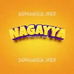 nagayya in Orange Toon style - 3D name wallpaper