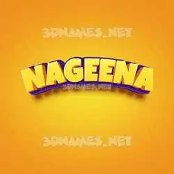 nageena in Orange Toon style - 3D name wallpaper