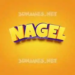 nagel in Orange Toon style - 3D name wallpaper