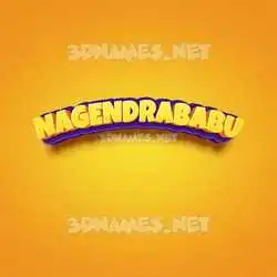 nagendrababu in Orange Toon style - 3D name wallpaper