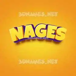 nages in Orange Toon style - 3D name wallpaper