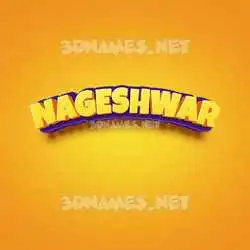 nageshwar in Orange Toon style - 3D name wallpaper