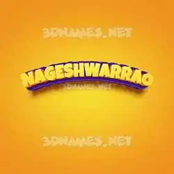 nageshwarrao in Orange Toon style - 3D name wallpaper