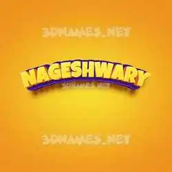 nageshwary in Orange Toon style - 3D name wallpaper
