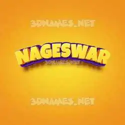 nageswar in Orange Toon style - 3D name wallpaper