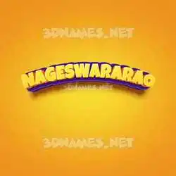 nageswararao in Orange Toon style - 3D name wallpaper