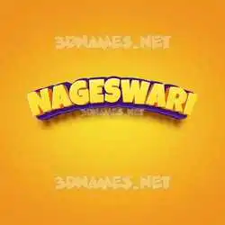 nageswari in Orange Toon style - 3D name wallpaper