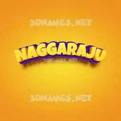 naggaraju in Orange Toon style - 3D name wallpaper