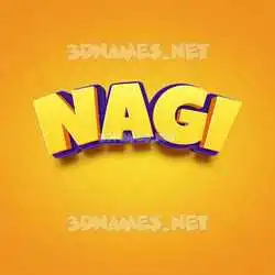nagi in Orange Toon style - 3D name wallpaper