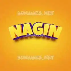 nagin in Orange Toon style - 3D name wallpaper