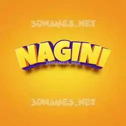 nagini in Orange Toon style - 3D name wallpaper