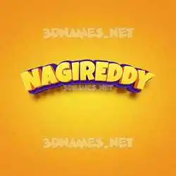 nagireddy in Orange Toon style - 3D name wallpaper
