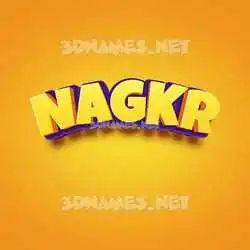 nagkr in Orange Toon style - 3D name wallpaper