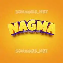 nagma in Orange Toon style - 3D name wallpaper