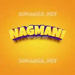 nagmani in Orange Toon style - 3D name wallpaper