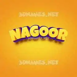 nagoor in Orange Toon style - 3D name wallpaper