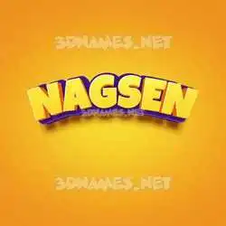 nagsen in Orange Toon style - 3D name wallpaper