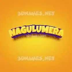 nagulumera in Orange Toon style - 3D name wallpaper