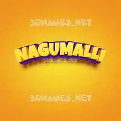 nagumalli in Orange Toon style - 3D name wallpaper
