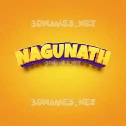 nagunath in Orange Toon style - 3D name wallpaper