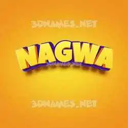nagwa in Orange Toon style - 3D name wallpaper