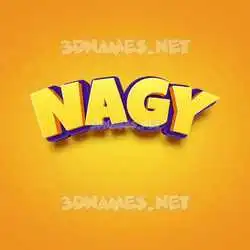 nagy in Orange Toon style - 3D name wallpaper