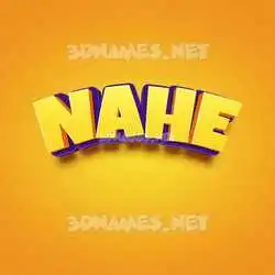 nahe in Orange Toon style - 3D name wallpaper