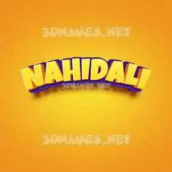 nahidali in Orange Toon style - 3D name wallpaper