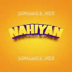 nahiyan in Orange Toon style - 3D name wallpaper