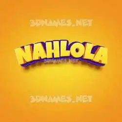 nahlola in Orange Toon style - 3D name wallpaper