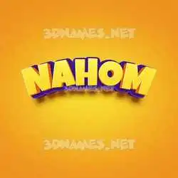 nahom in Orange Toon style - 3D name wallpaper
