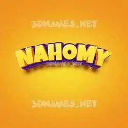 nahomy in Orange Toon style - 3D name wallpaper