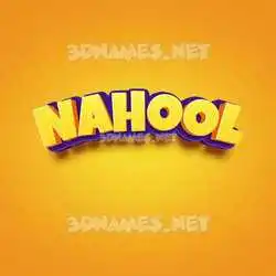 nahool in Orange Toon style - 3D name wallpaper
