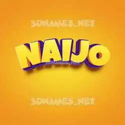 naijo in Orange Toon style - 3D name wallpaper