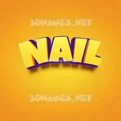 nail in Orange Toon style - 3D name wallpaper
