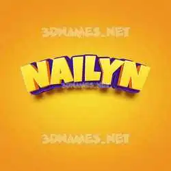 nailyn in Orange Toon style - 3D name wallpaper