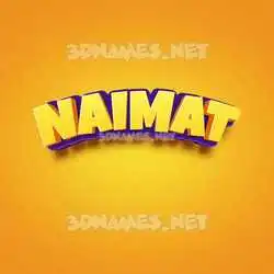 naimat in Orange Toon style - 3D name wallpaper