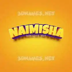 naimisha in Orange Toon style - 3D name wallpaper
