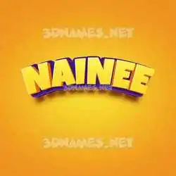 nainee in Orange Toon style - 3D name wallpaper