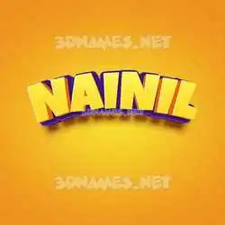 nainil in Orange Toon style - 3D name wallpaper