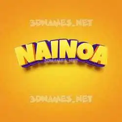 nainoa in Orange Toon style - 3D name wallpaper