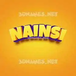 nainsi in Orange Toon style - 3D name wallpaper