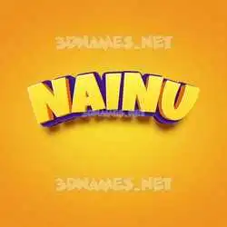 nainu in Orange Toon style - 3D name wallpaper