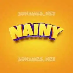 nainy in Orange Toon style - 3D name wallpaper