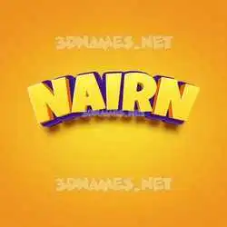 nairn in Orange Toon style - 3D name wallpaper