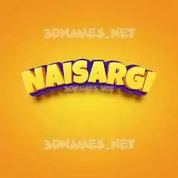 naisargi in Orange Toon style - 3D name wallpaper
