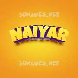 naiyar in Orange Toon style - 3D name wallpaper