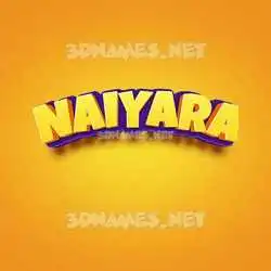 naiyara in Orange Toon style - 3D name wallpaper