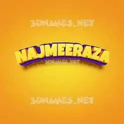 najmeeraza in Orange Toon style - 3D name wallpaper