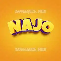 najo in Orange Toon style - 3D name wallpaper